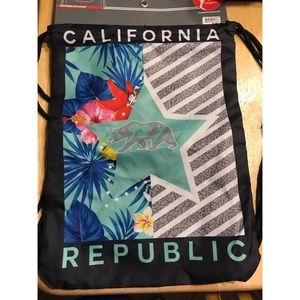 California Republic Drawstring Bag